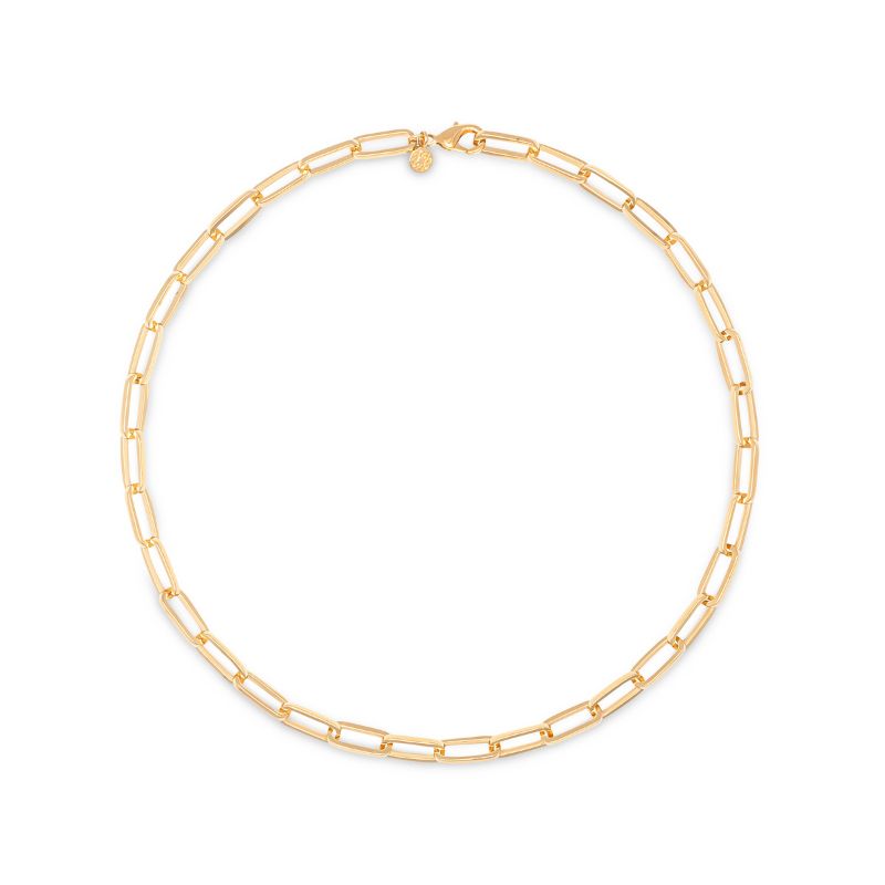 18k gold paperclip EMF necklace
