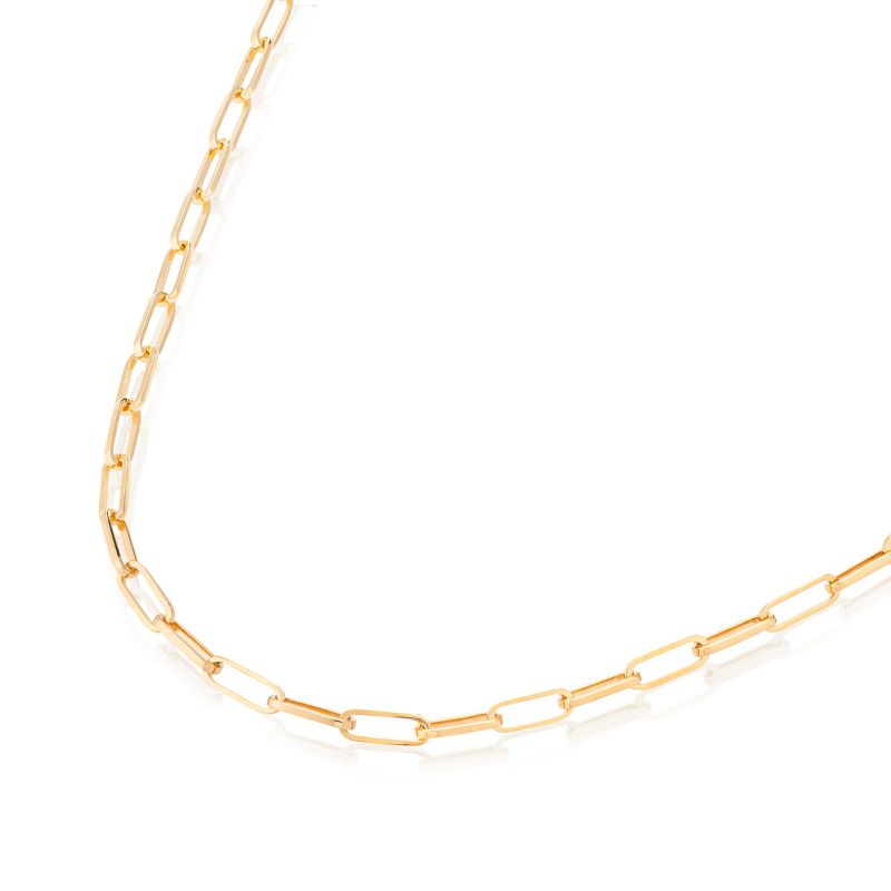 Gold paperclip chain necklace EMF blocker