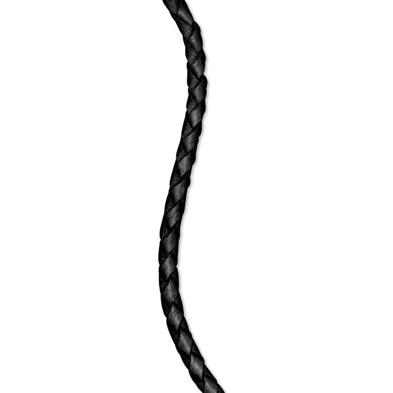 Black braided leather EMF wristband for harmonizing 5G and radiation from wireless devices