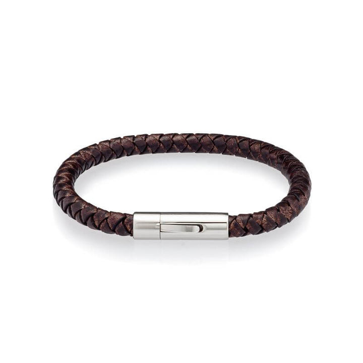 Brown leather rope bracelet for men anti-radiation wristband