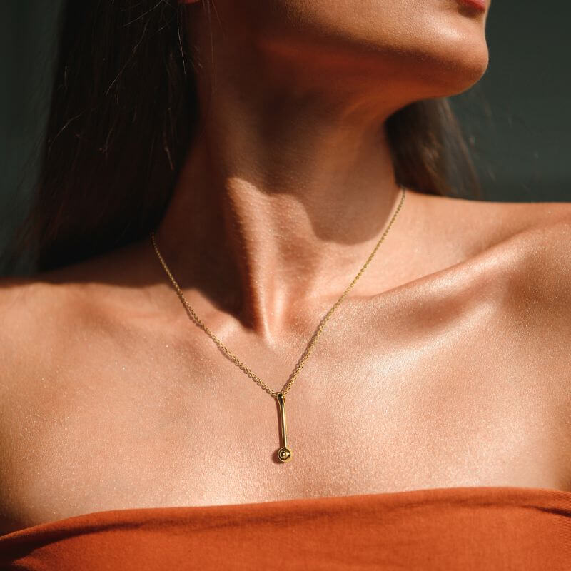 18k gold EMF blocker necklace