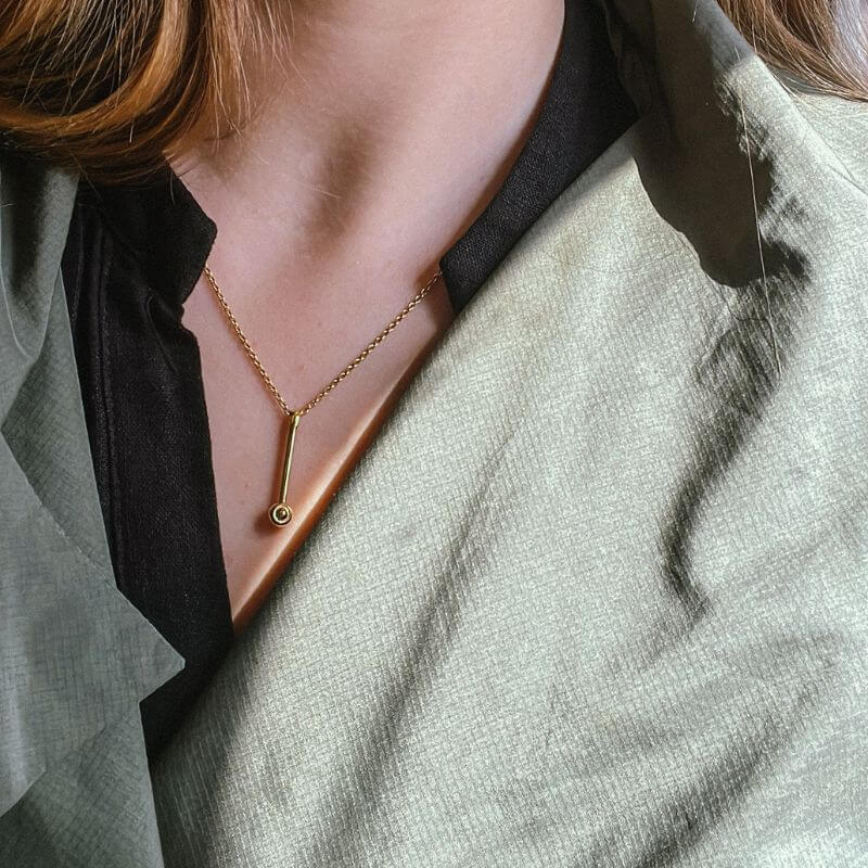18k EMF protection pendant necklace
