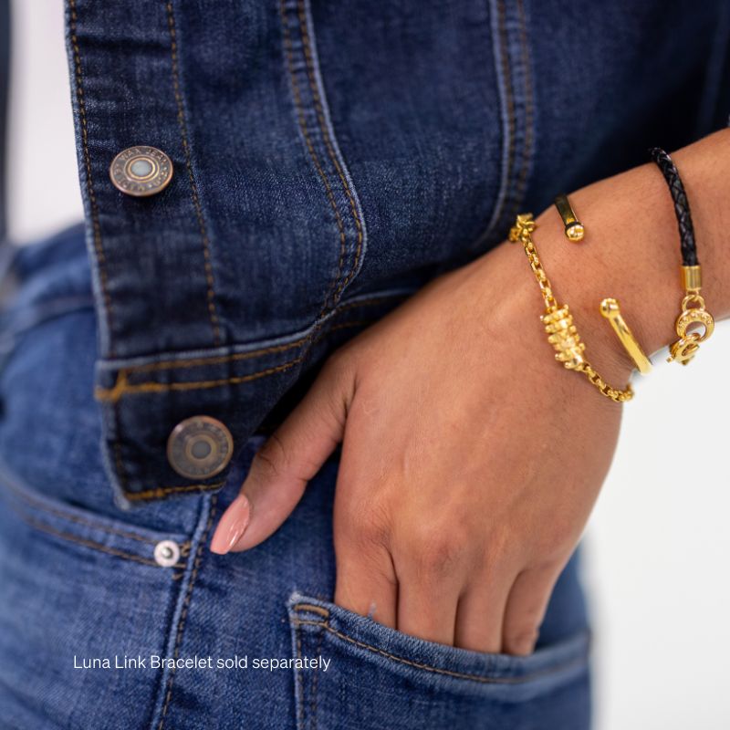 gold vermeil EMF bracelet with charms