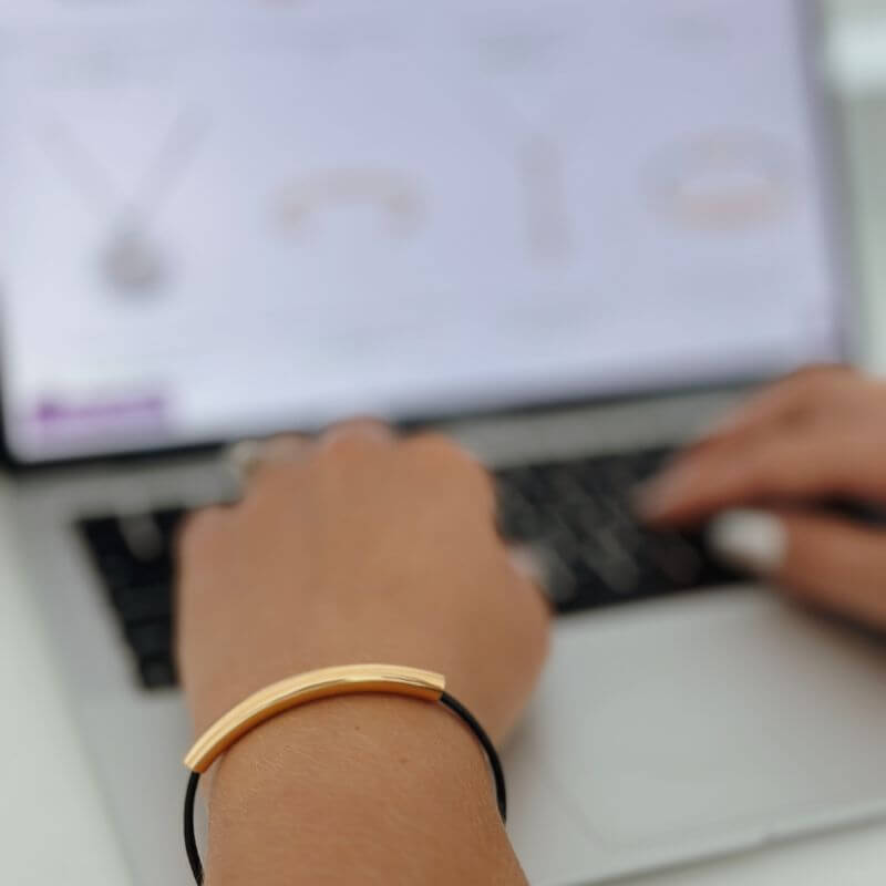 18k gold EMF blocker bracelet