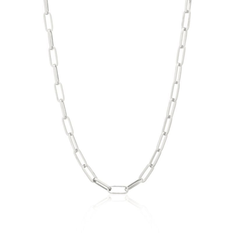 Silver paperclip necklace EMF blocker