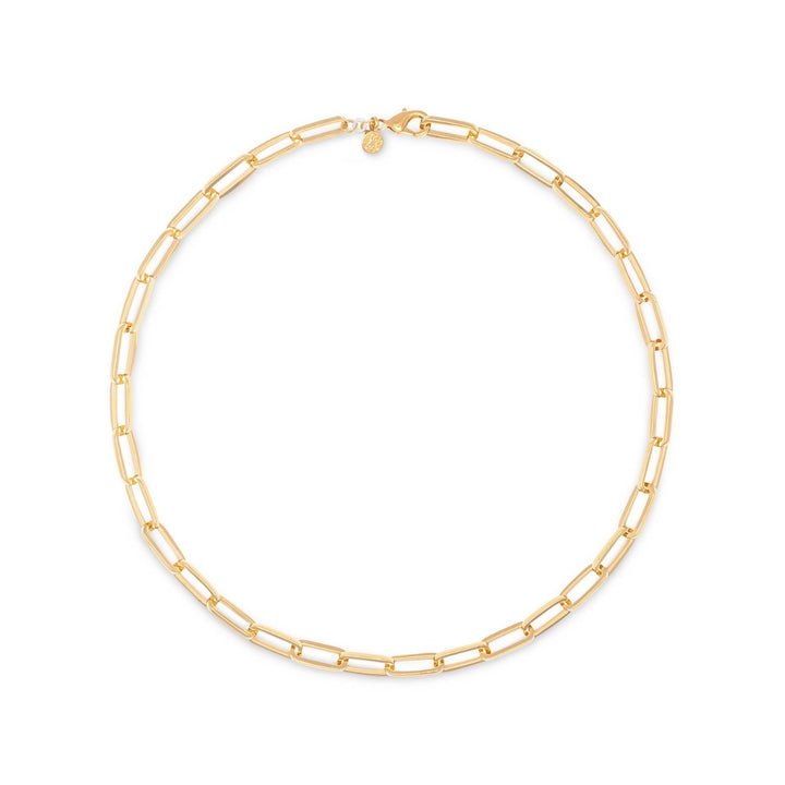 18k gold paperclip EMF necklace