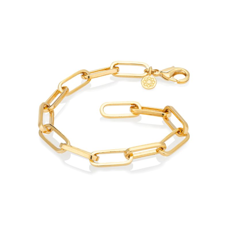 18k gold paperclip EMF bracelet