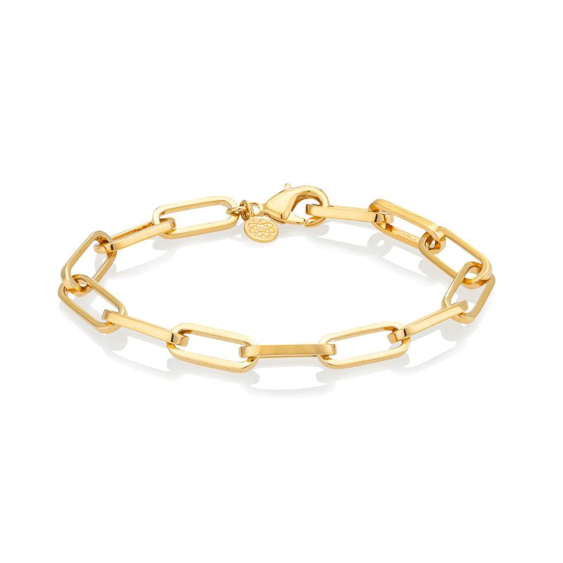 EMF bracelet large gold paperclip