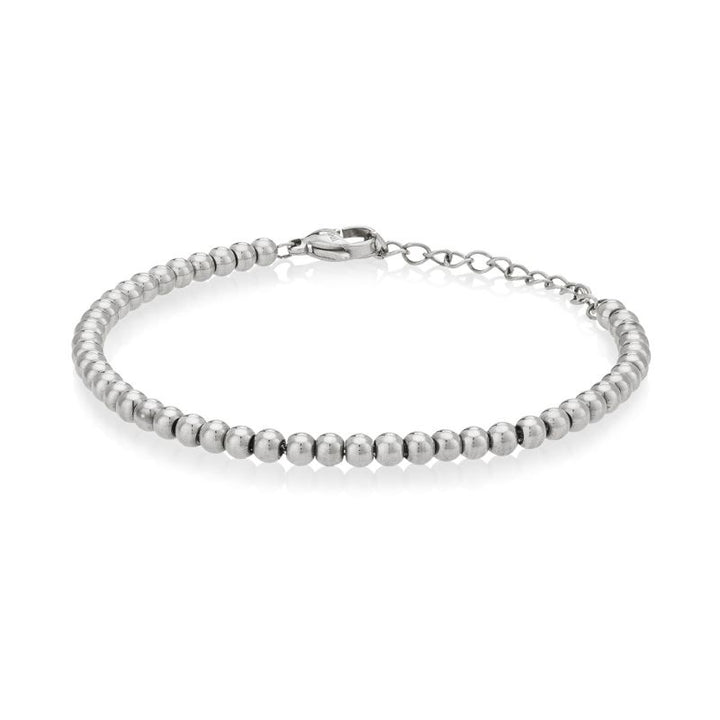 Silver 4mm bead EMF bracelet