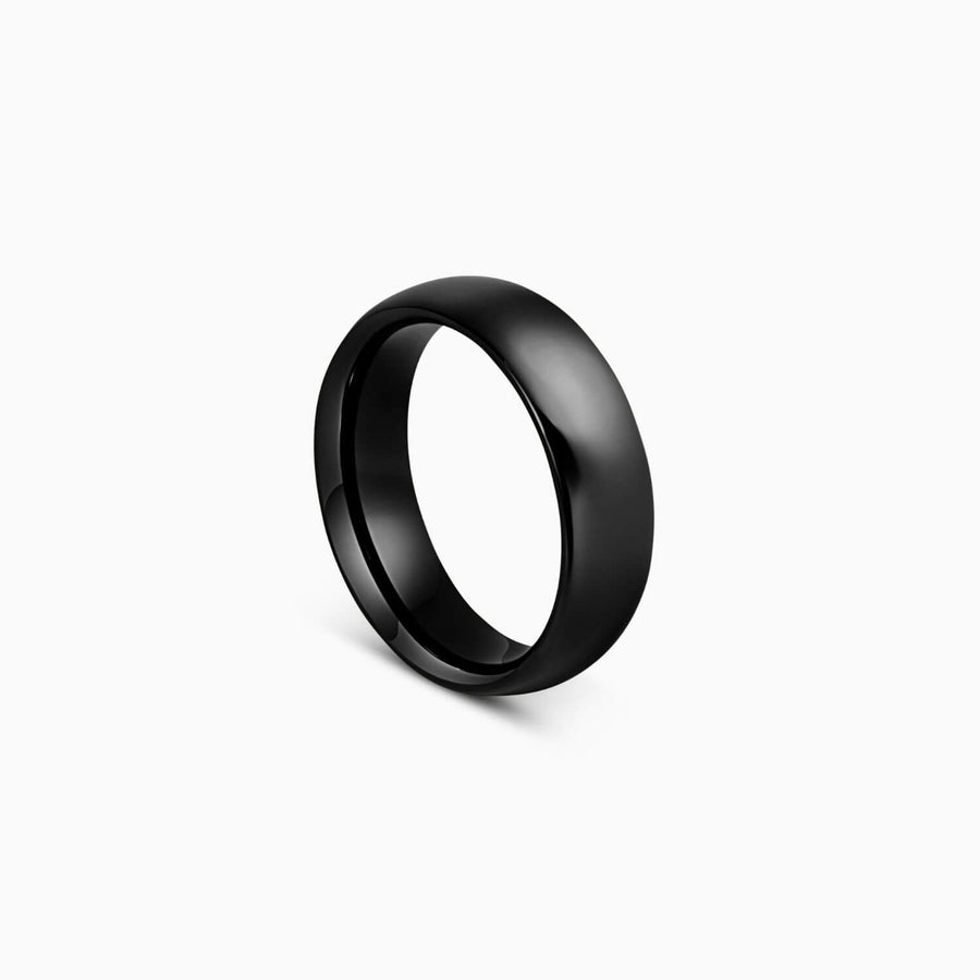 Men's black ring for EMF protection