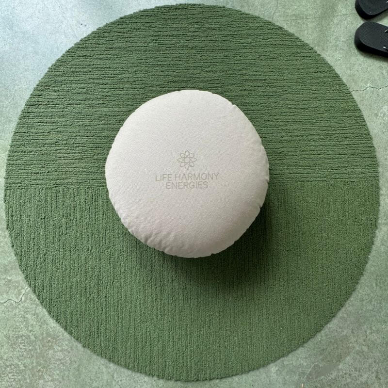 Organic zafu meditation cushion
