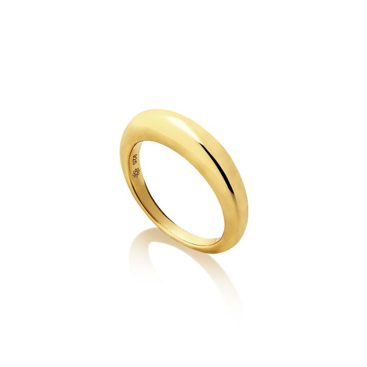 sterling silver gold EMF protection dome ring