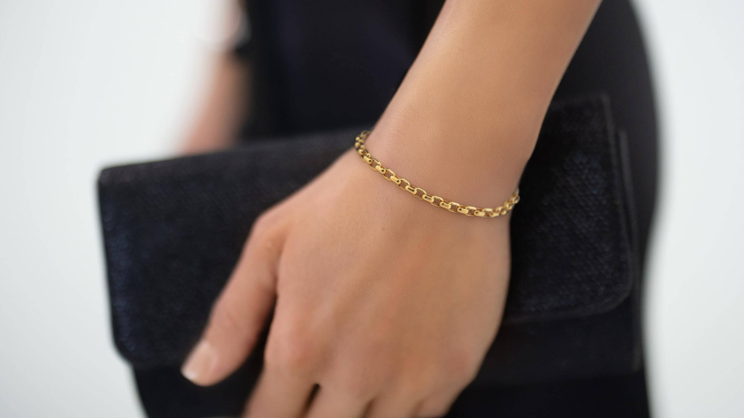 EMF Bracelet Gold Vermeil Rolo Chain